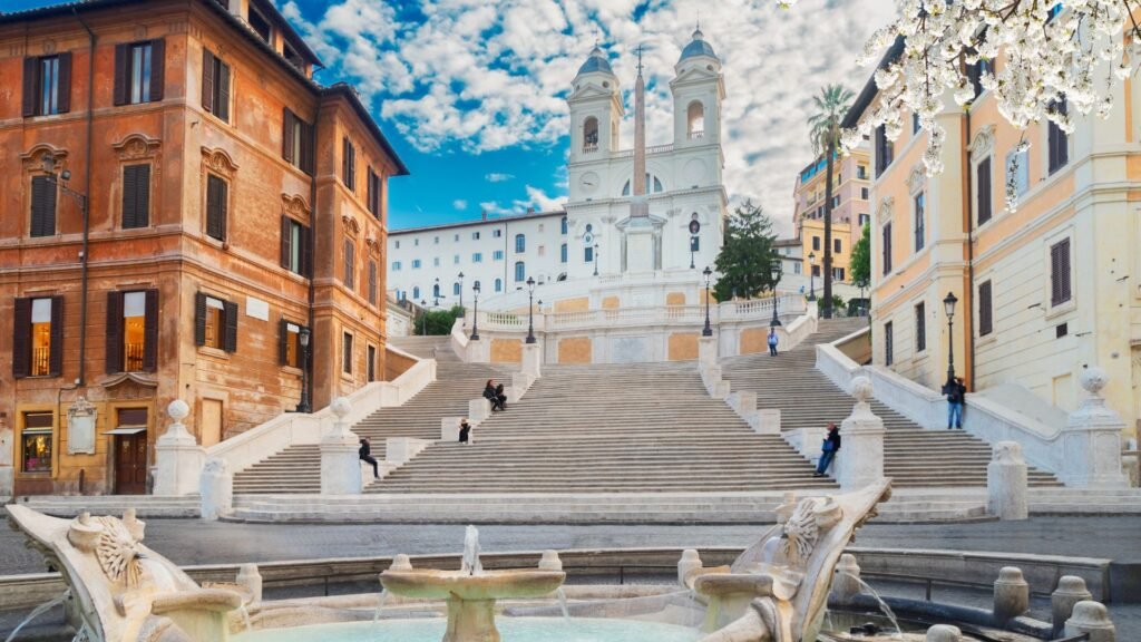 Spanish Steps in rome during the day time.